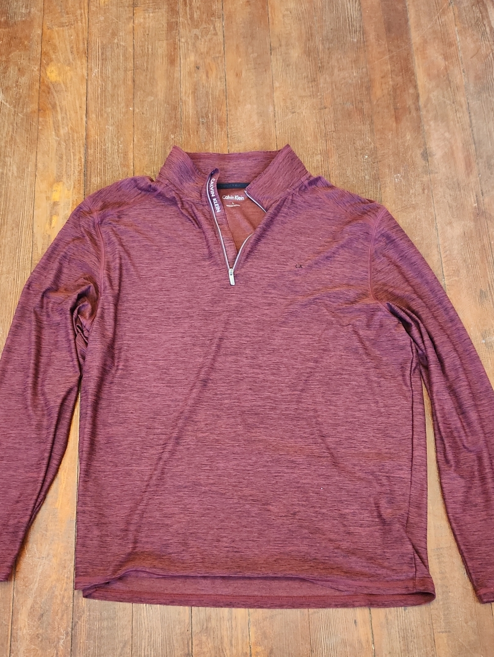 Calvin Klein Quarter Zip Pullover – Men's Large – Burgundy/Maroon